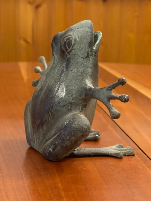 VINTAGE BRONZE STANDING FROG w OUTSTRETCHED ARMS FIGURINE VINTAGE BRONZE STANDING FROG w OUTSTRETCHED ARMS FIGURINE