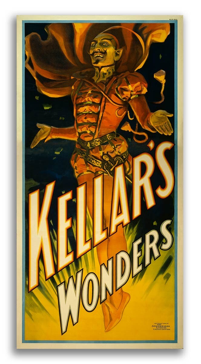 1900 “Kellar’s Wonders” Vintage Style Devil Magic Poster - 24x48