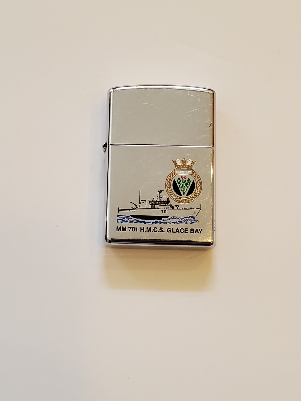 Zippo Lighter MM 701 HMCS Glace Bay Royal Canadian Navy. RCN. See Description. Zippo Lighter MM 701 HMCS Glace Bay Royal Canadian Navy. RCN. See Description.