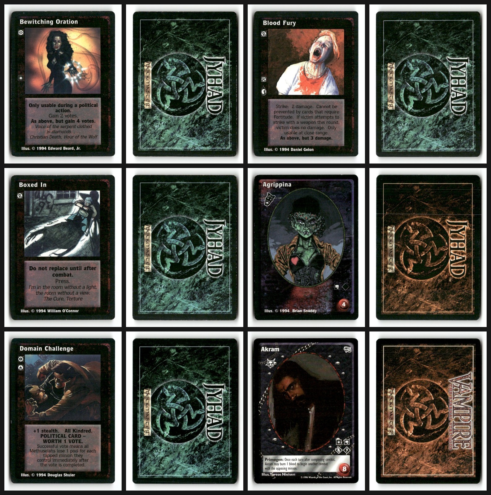 1994 Jyhad VTES Vampire Eternal Struggle 144 Card Lot Giant's Blood CCGWOTC LotA