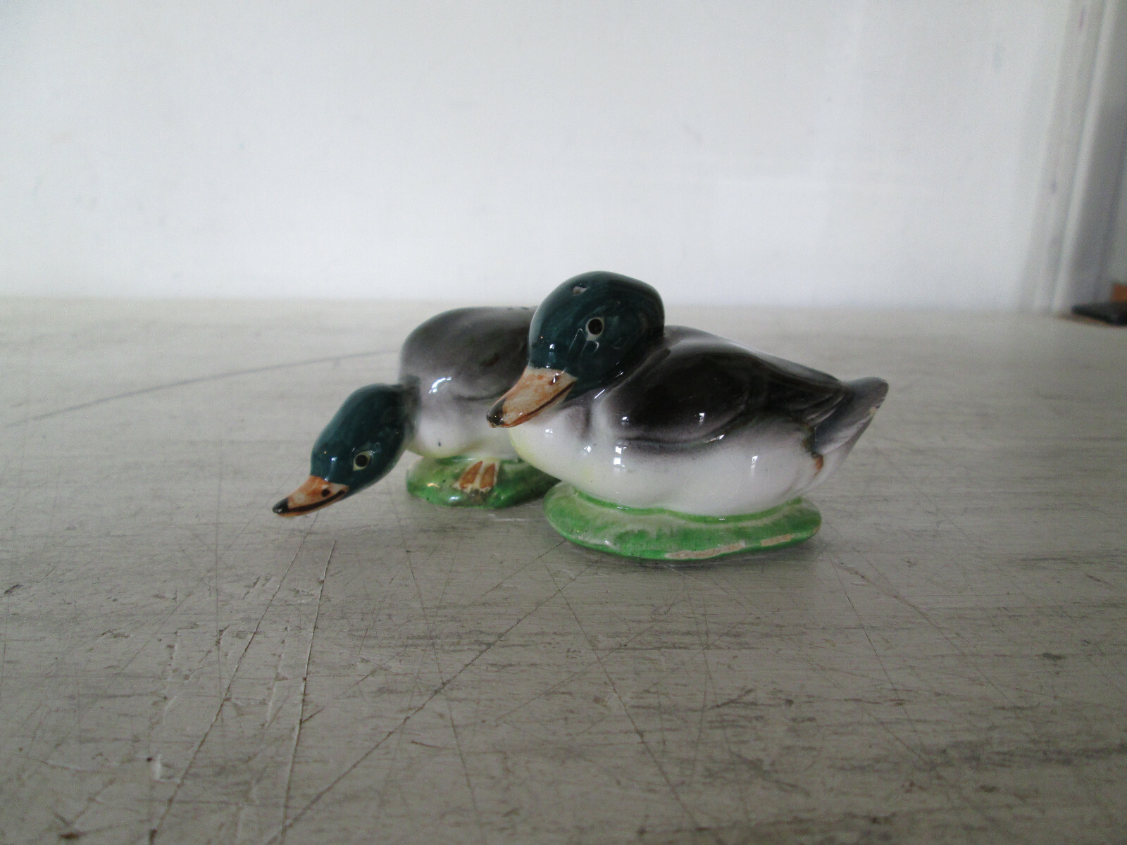 Porcelain Duck Salt & Pepper Shakers, Japan, GUC