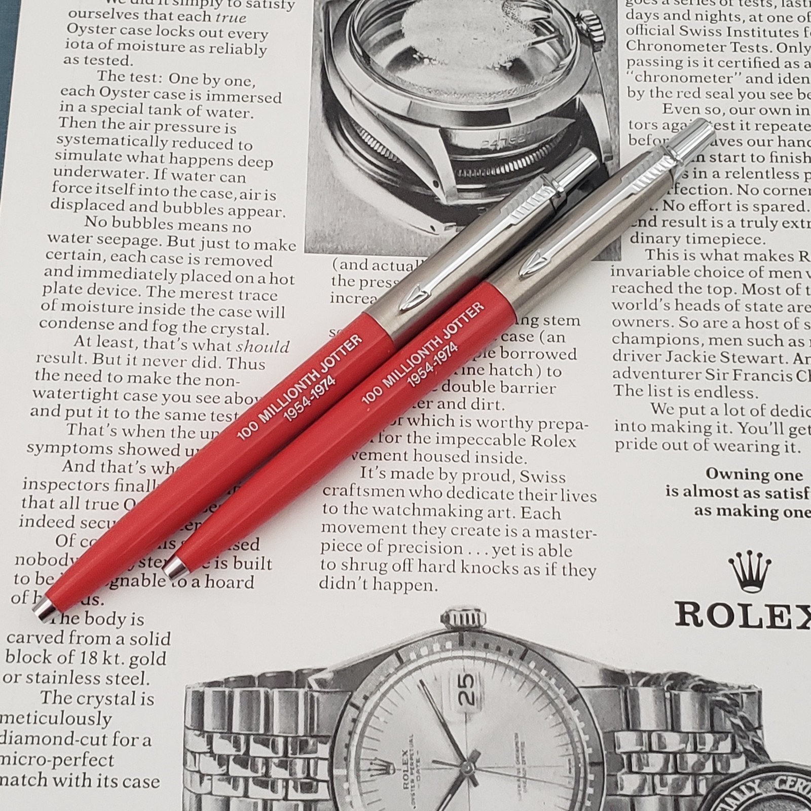 1974 Vintage Parker 100 Million Jotter Ballpoint Pen 1954-1974 Two pens included