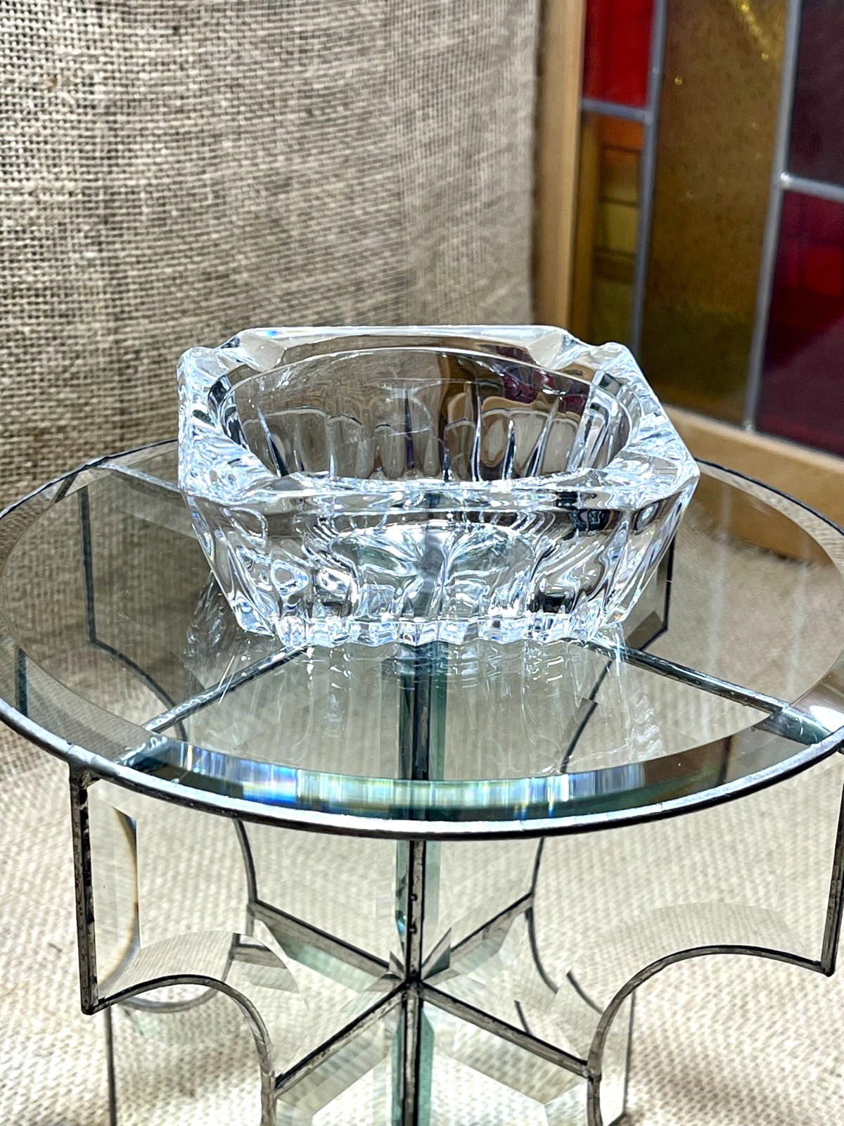 Beautiful MCM Vintage RCR 24% Lead Crystal Square Ashtray / ITALY Beautiful MCM Vintage RCR 24% Lead Crystal Square Ashtray / ITALY