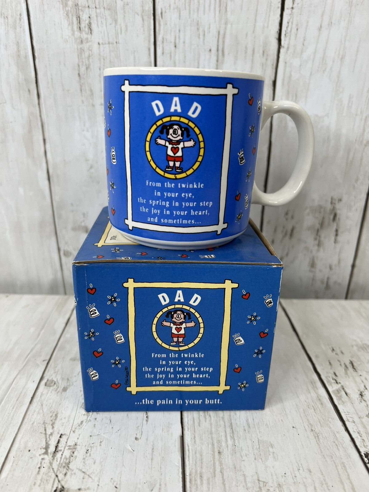 Boxed New Mug Cathy Guisewite Cartoon Father Gift Daughter 80's Vintage NOS
