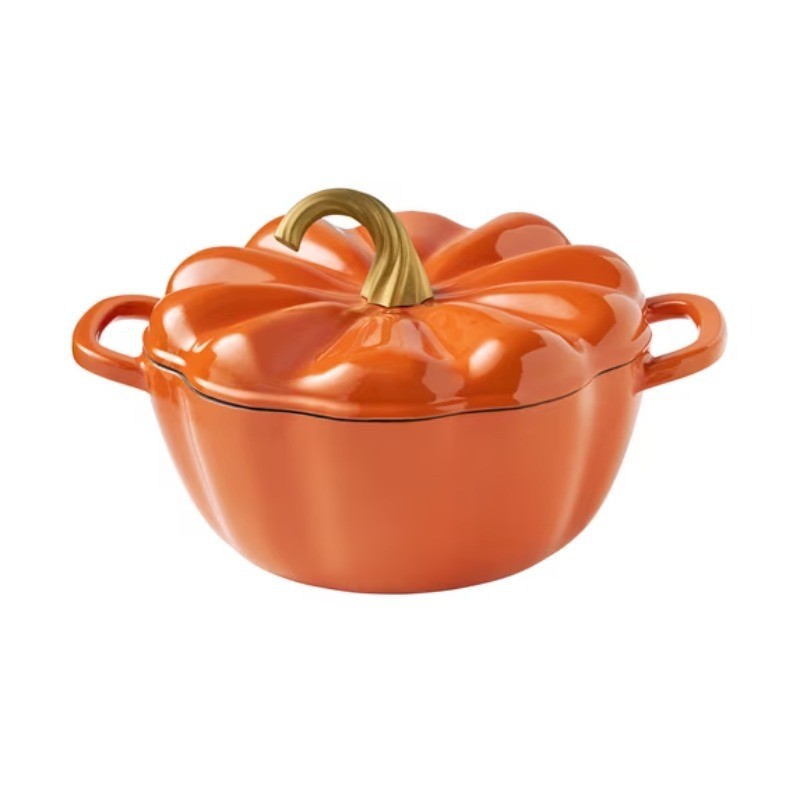 The Pioneer Woman 3.5-Quart Pumpkin Enameled Cast Iron Dutch Oven, Orange The Pioneer Woman 3.5-Quart Pumpkin Enameled Cast Iron Dutch Oven, Orange