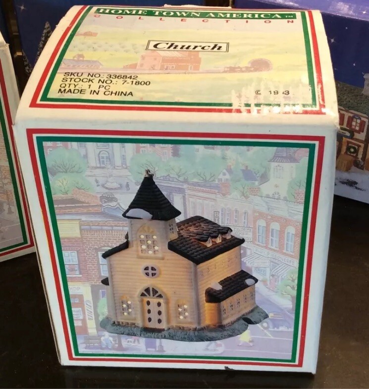 Vintage Home Town America Collection 1993 Church 336842 New