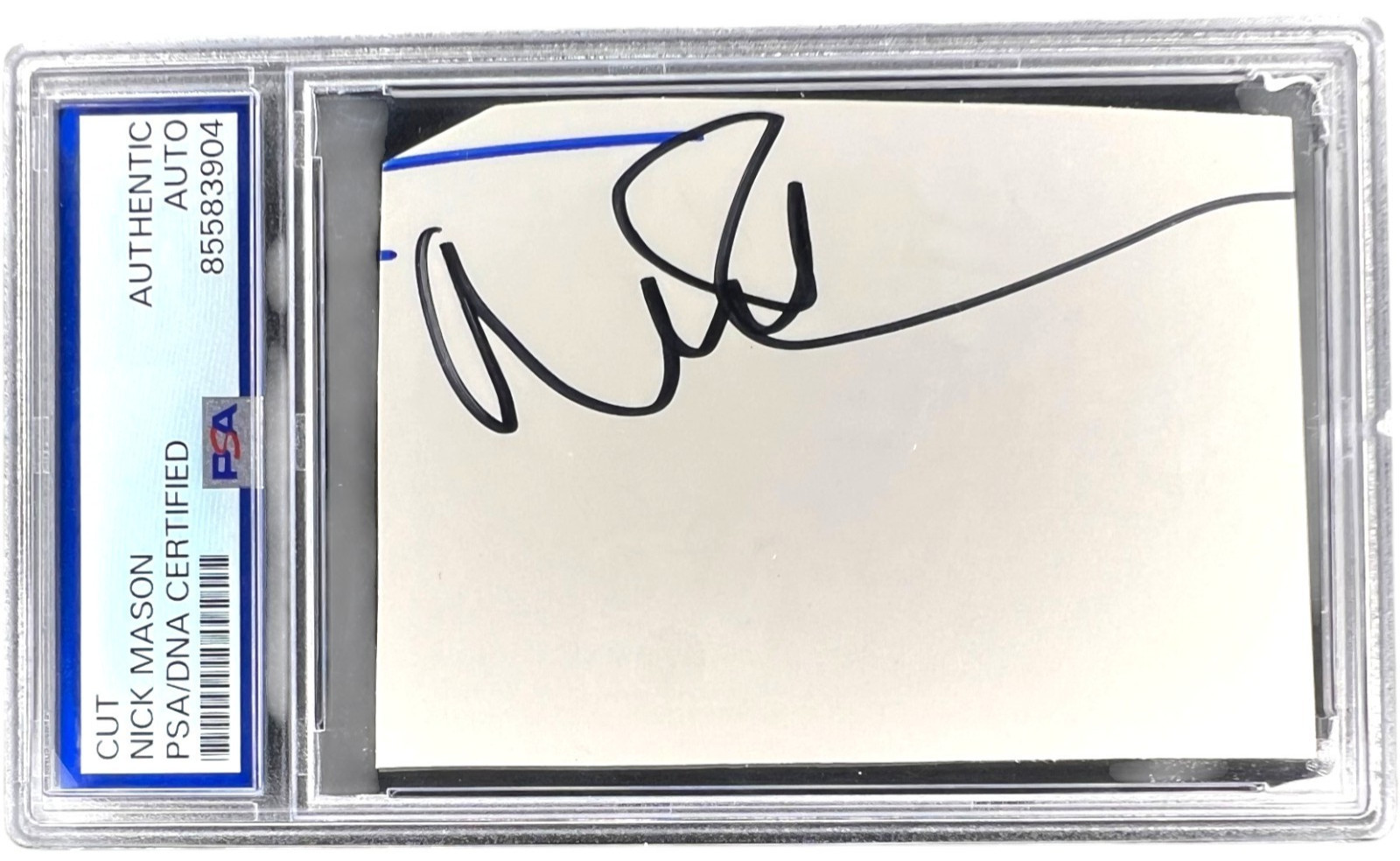 Nick Mason Founding Member Pink Floyd Signed Cut Autograph PSA/DNA