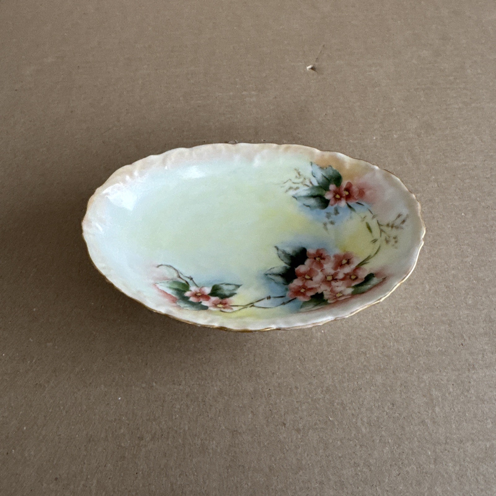 Antique Limoges France Porcelain Floral Soap Dish Marked Tressemann & Vogt T&M Antique Limoges France Porcelain Floral Soap Dish Marked Tressemann & Vogt T&M