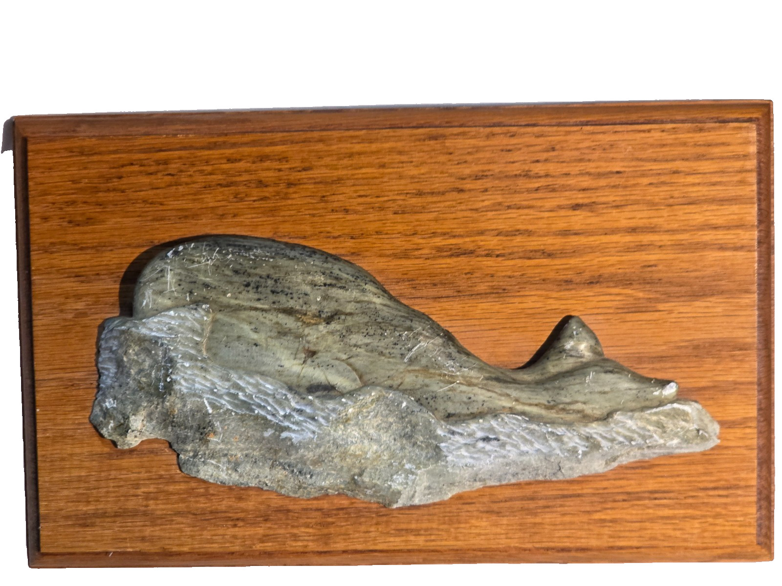 VTG Carved Alaska Soapstone Whale wall plaque D. Potter – Created in Alaska® VTG Carved Alaska Soapstone Whale wall plaque D. Potter – Created in Alaska®