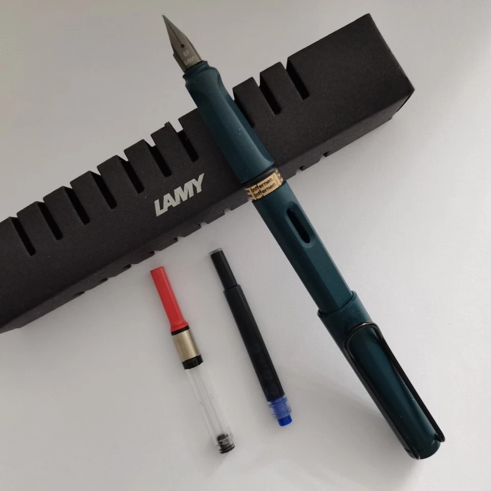 New Lamy Fountain Limited Safari Dark Green EF Nib Pen atrovirens NO Ink New Lamy Fountain Limited Safari Dark Green EF Nib Pen atrovirens NO Ink