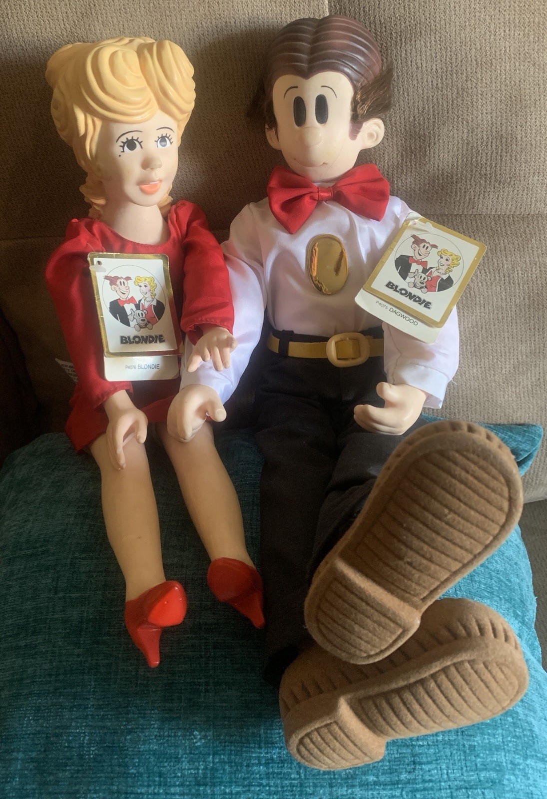 Vintage 1986 Syndicate Blondie and Dagwood 18” Dolls by Presents-Original Tags Vintage 1986 Syndicate Blondie and Dagwood 18” Dolls by Presents-Original Tags