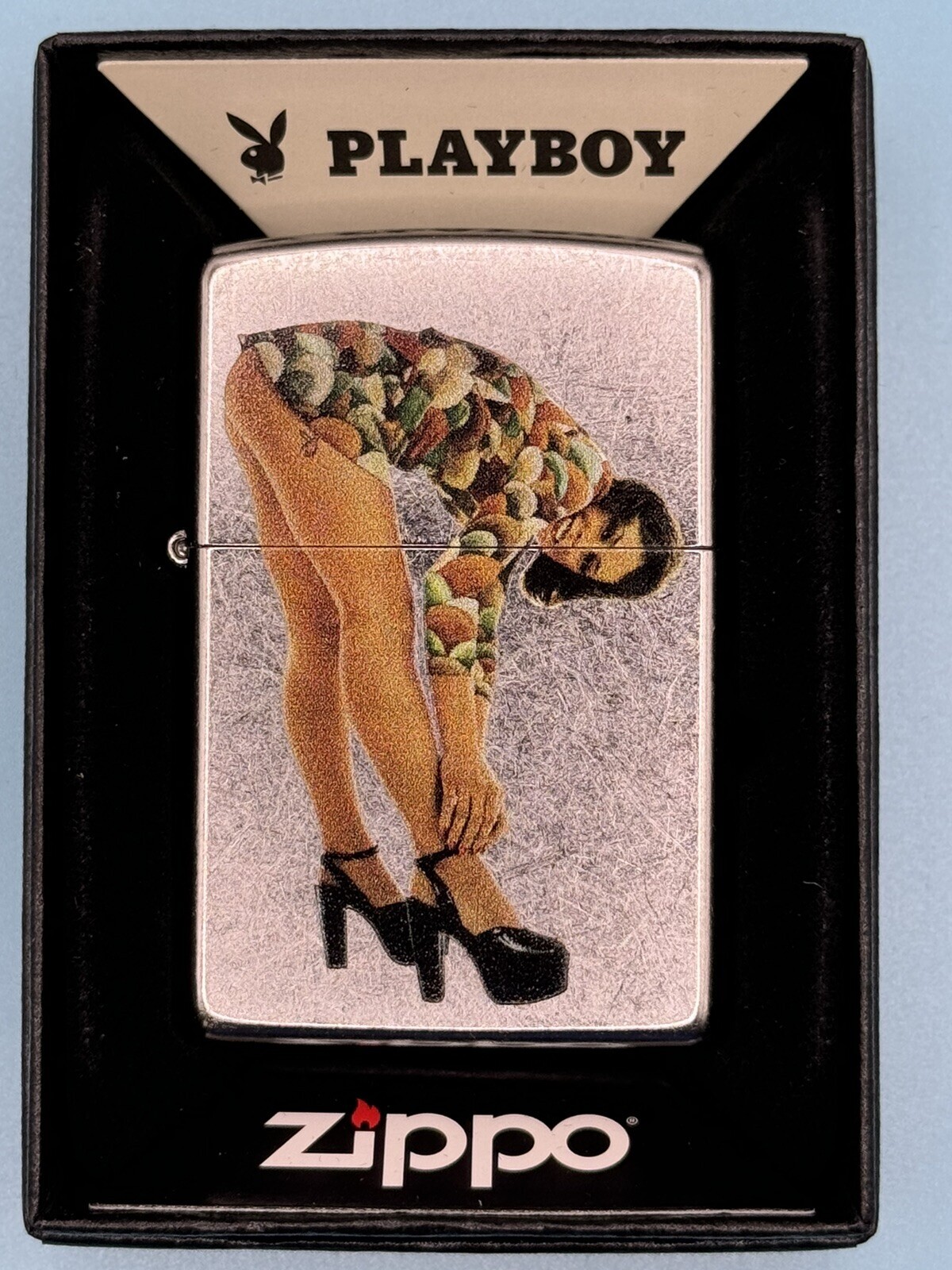 Retro Girl Playboy Magazine Cover Chrome Zippo Lighter NEW In Box Rare Pinup Retro Girl Playboy Magazine Cover Chrome Zippo Lighter NEW In Box Rare Pinup