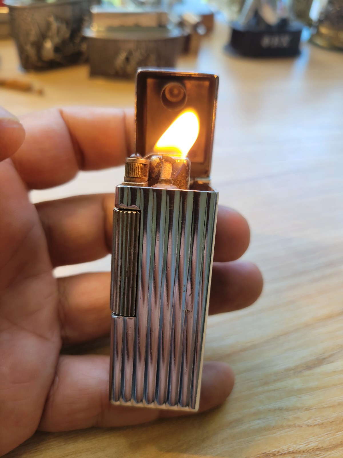 Vintage 1940s 50s Art Deco PARKER TABLE LIGHTER No.125 (working)