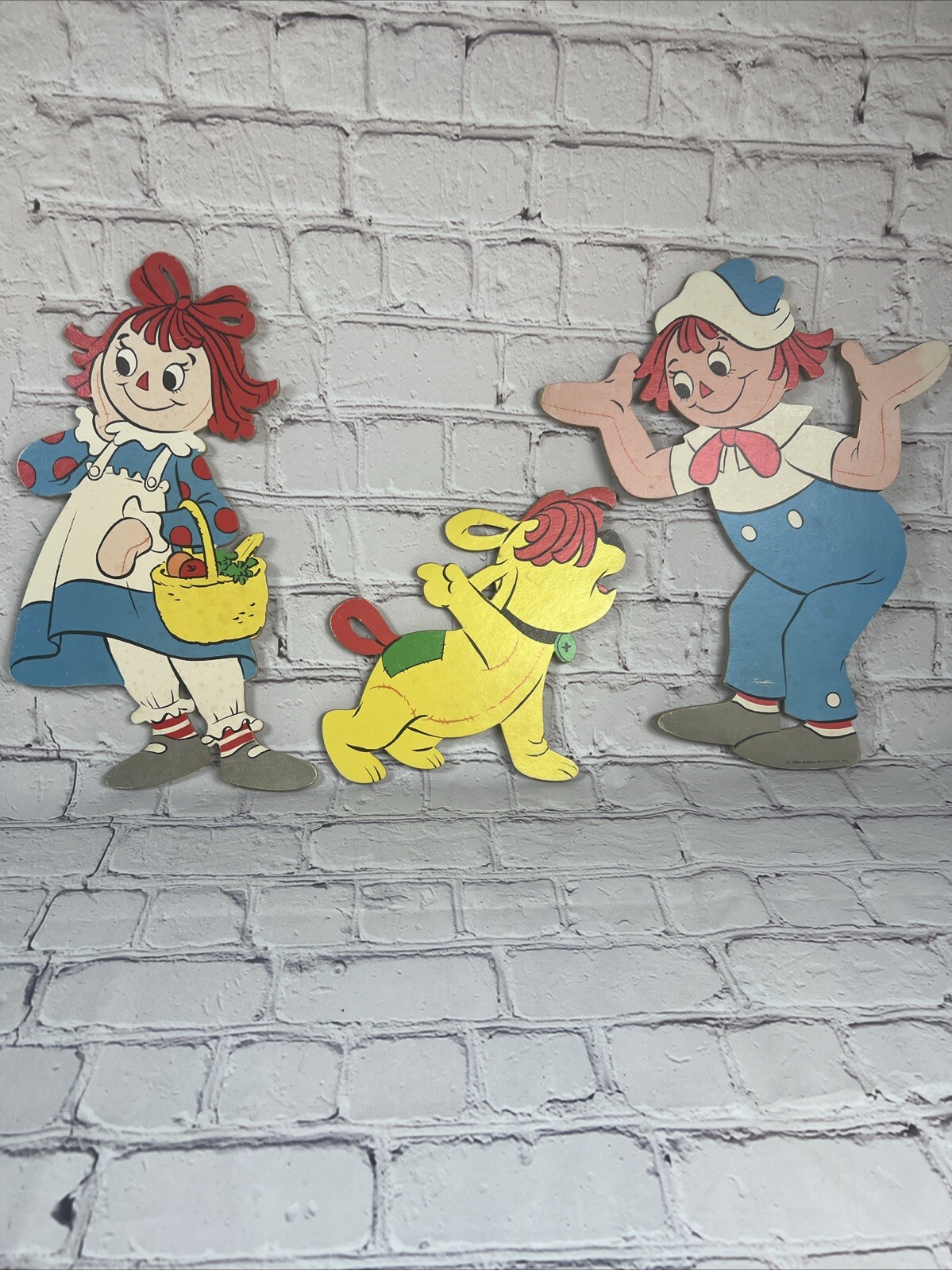 Bobbs Merrill Raggedy Ann Andy Arthur Cardboard Cut Out Wall Hanging Decor Bobbs Merrill Raggedy Ann Andy Arthur Cardboard Cut Out Wall Hanging Decor