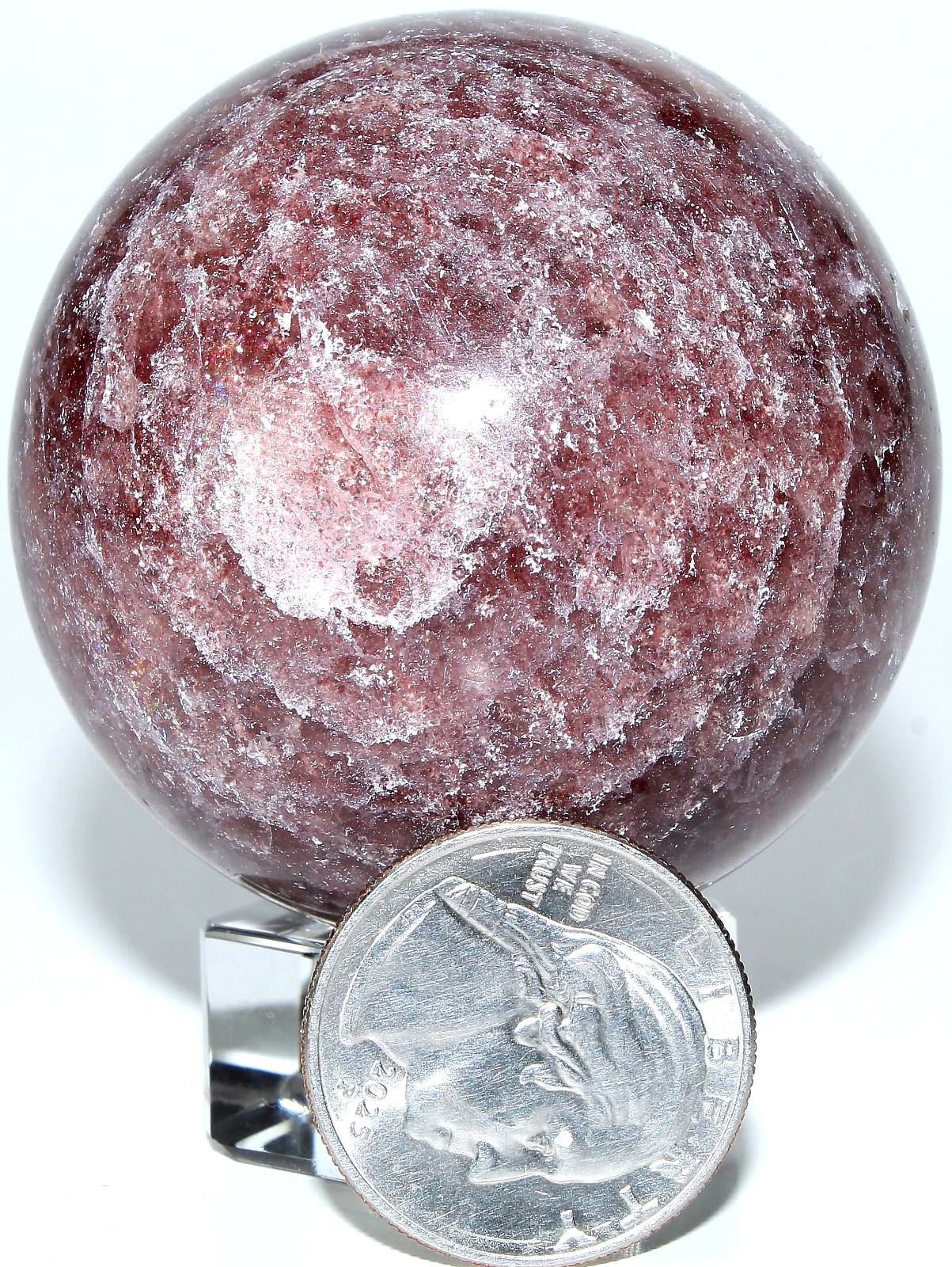 Brazilian Strawberry Quartz Sphere / 2.12\