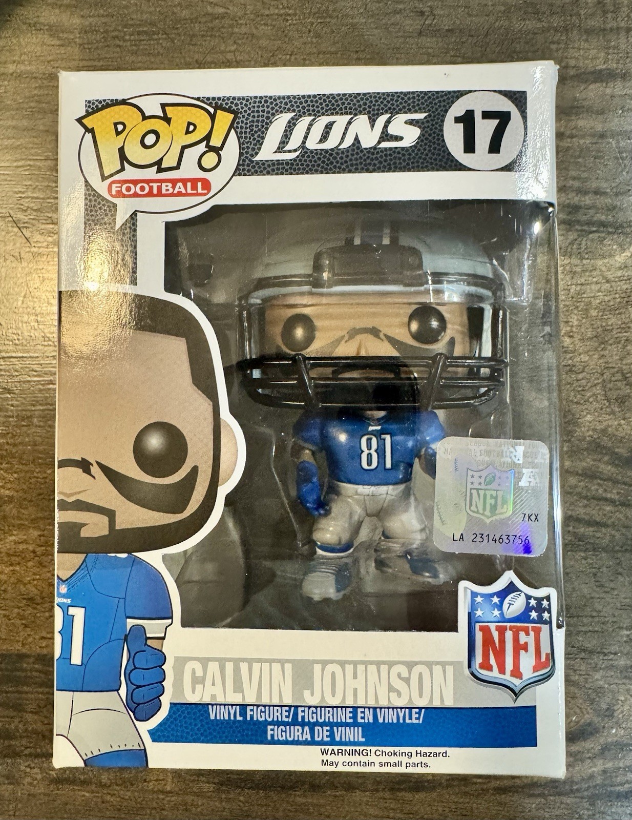 Funko Pop NFL Football Detroit Lions Calvin Johnson #17 Brand New W/protector Funko Pop NFL Football Detroit Lions Calvin Johnson #17 Brand New W/protector