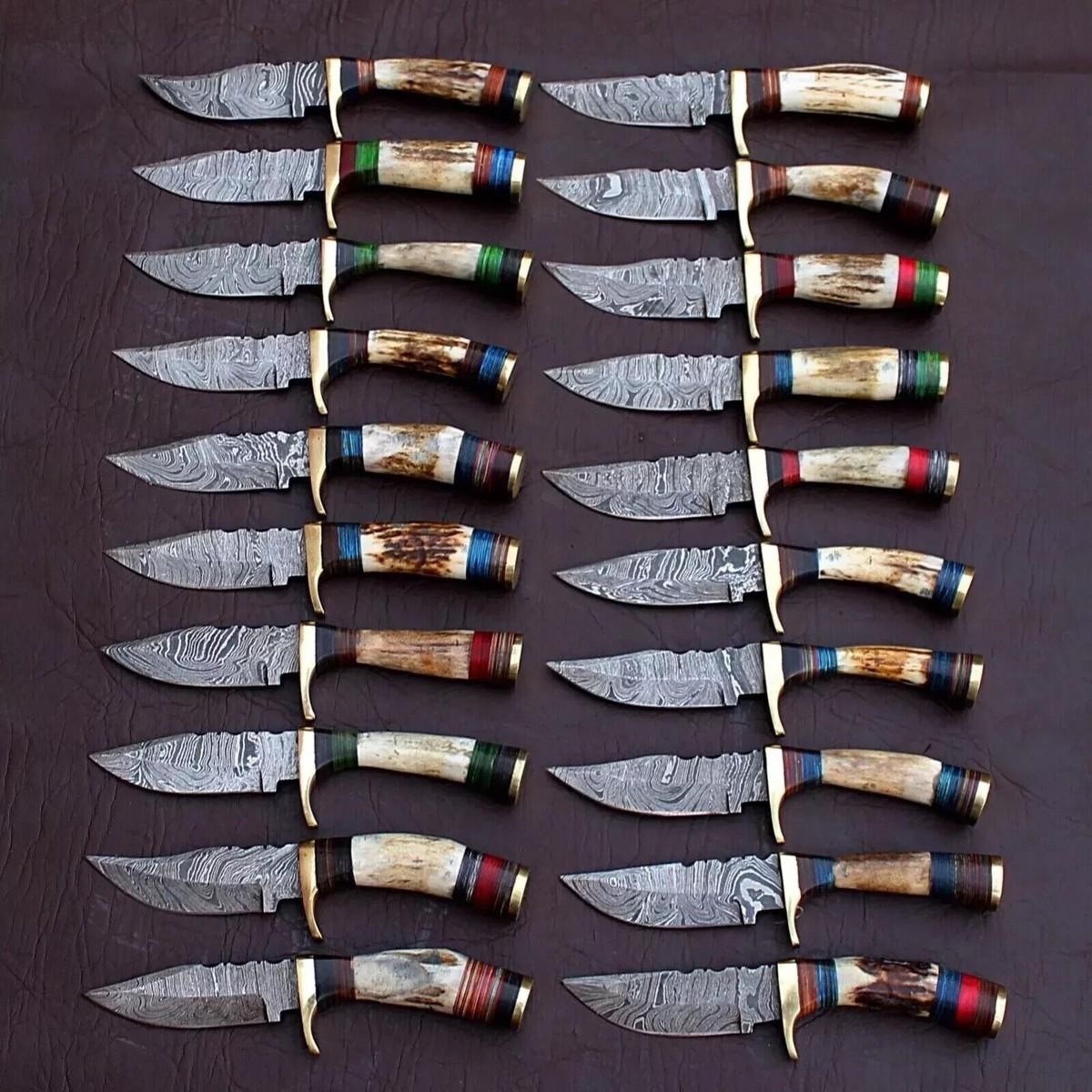 Lot of 20 Pcs Custom Handmade Damascus Steel 8 Lot of 20 Pcs Custom Handmade Damascus Steel 8