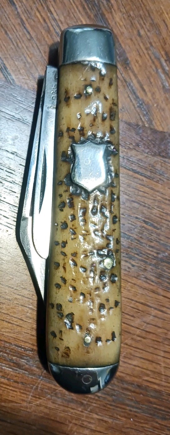 Antique Bone Handle Swell End Hibbard Spencer Bartlett 2 Blade Pocket Knife USA Antique Bone Handle Swell End Hibbard Spencer Bartlett 2 Blade Pocket Knife USA
