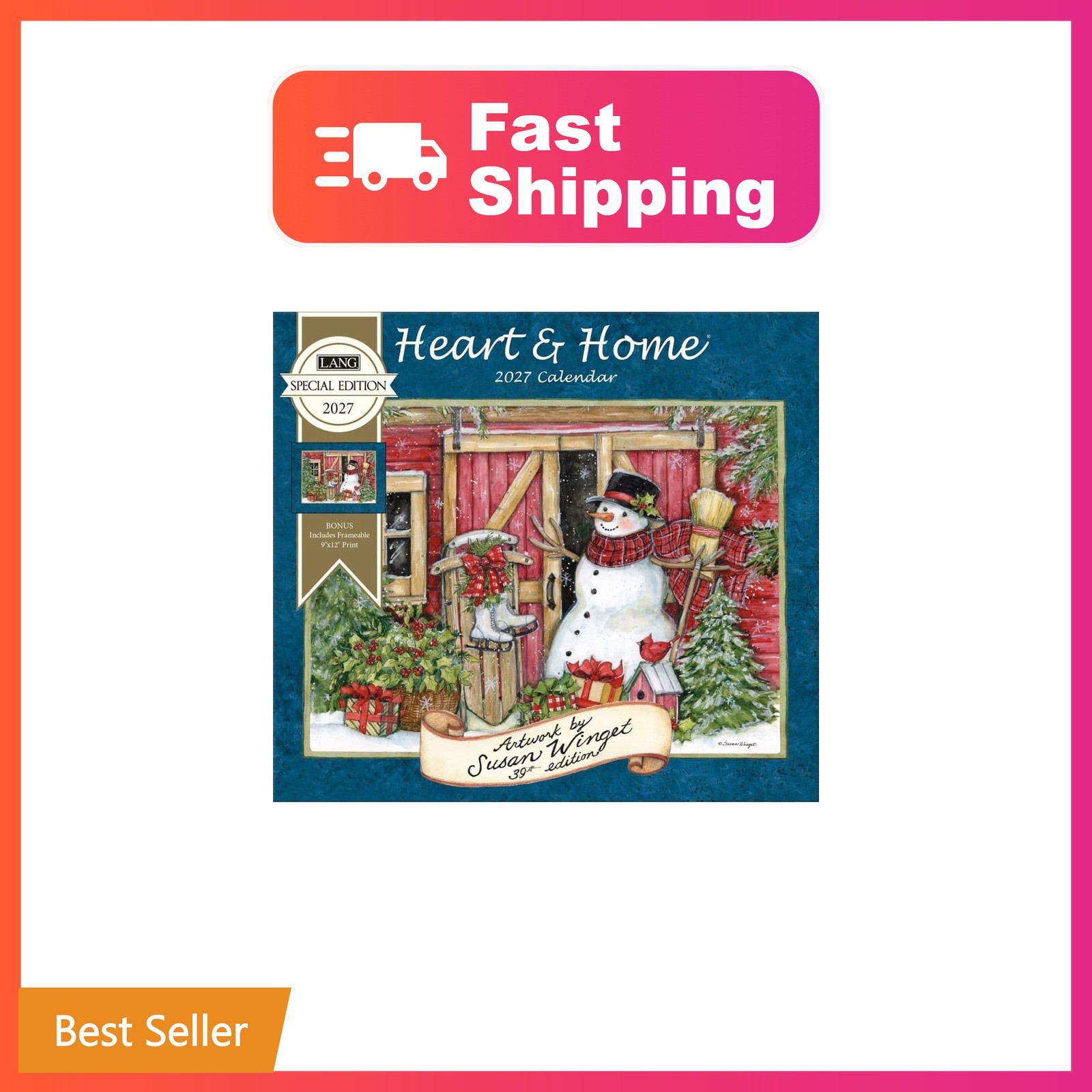 Lang Brands, Heart and Home Special Edition 2027 Wall Calendar by Susan Winget