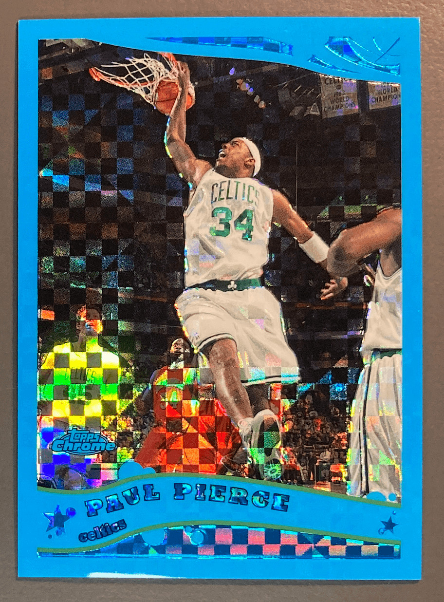PAUL PIERCE 2005-06 Topps Chrome Blue X-Fractors 75/90