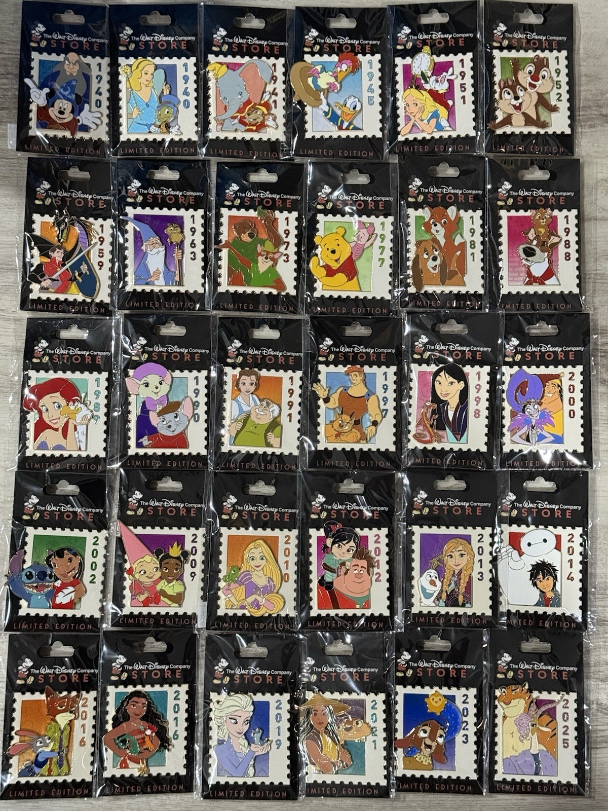 2026 Disney D23 WDCS The Ultimate Disney Stamp Pins Complete Set LE 500 2026 Disney D23 WDCS The Ultimate Disney Stamp Pins Complete Set LE 500