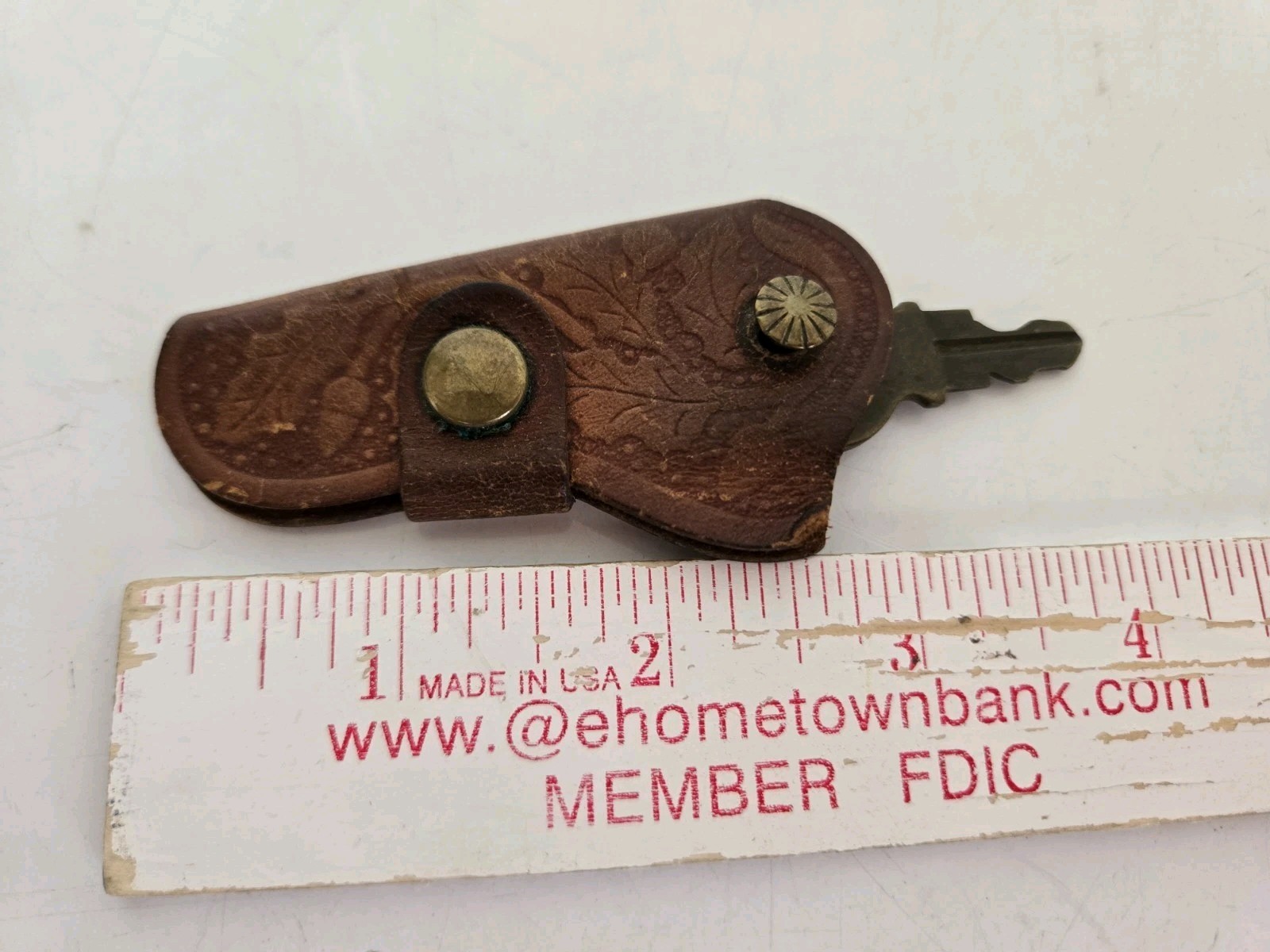 Vintage Leather Souvenir Holster Key Holder Buckhorn Saloon 