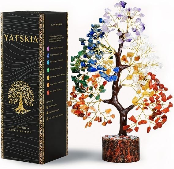 YATSKIA 7 Chakra Tree of Life - Crystals and Healing Stones