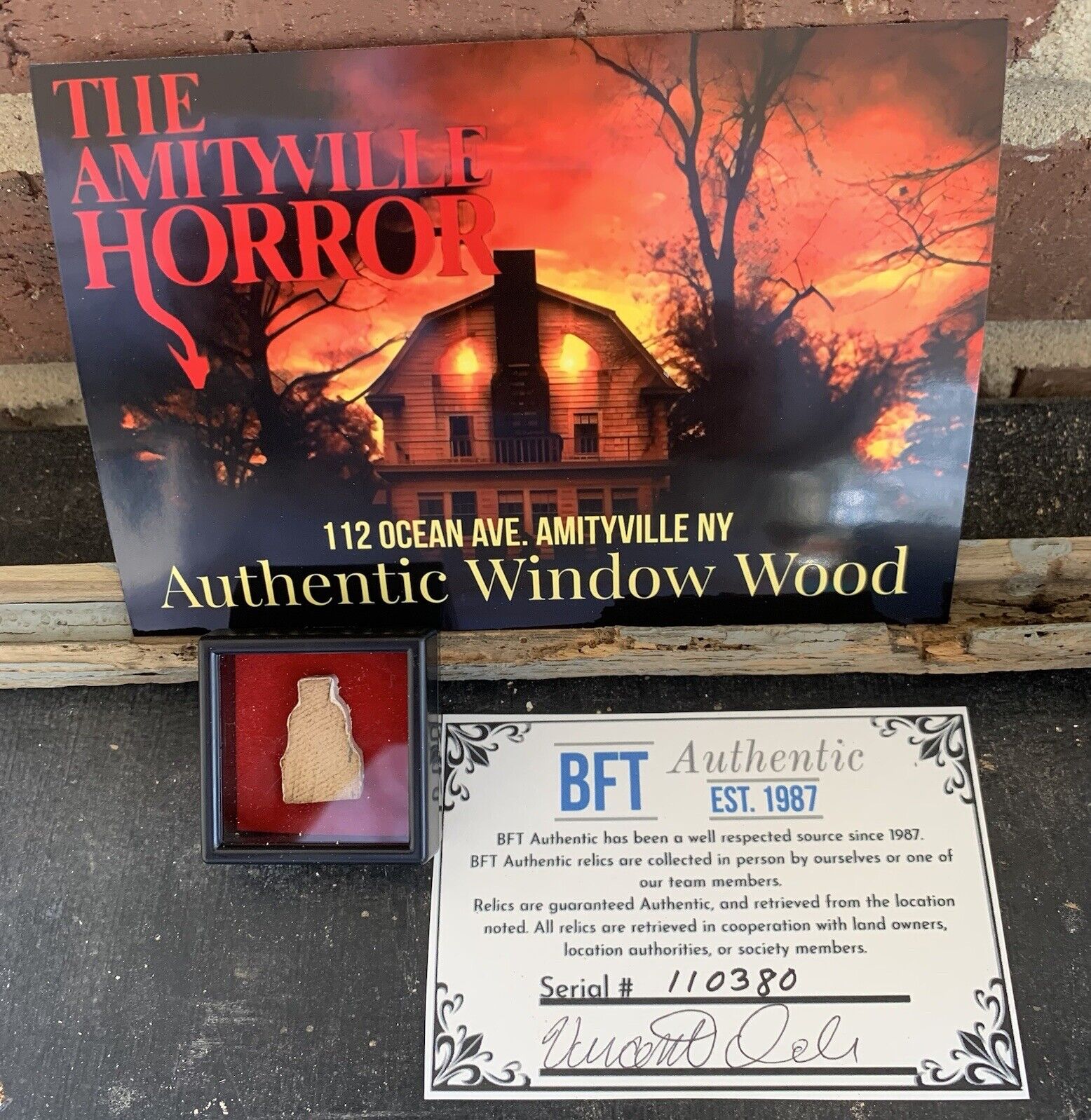 Amityville Horror House Window Artifact wood relic Haunted