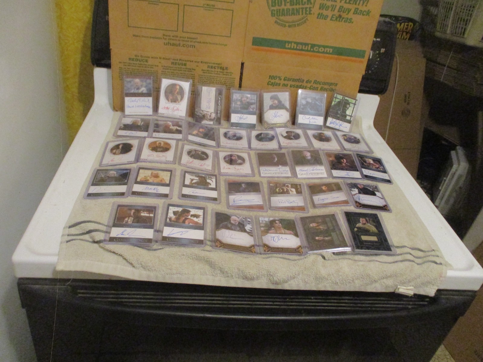 VERY NICE LOT OF (36) DIFFERENT GAME OF THRONES AUTOGRAPH AUTO & RELIC CARDS