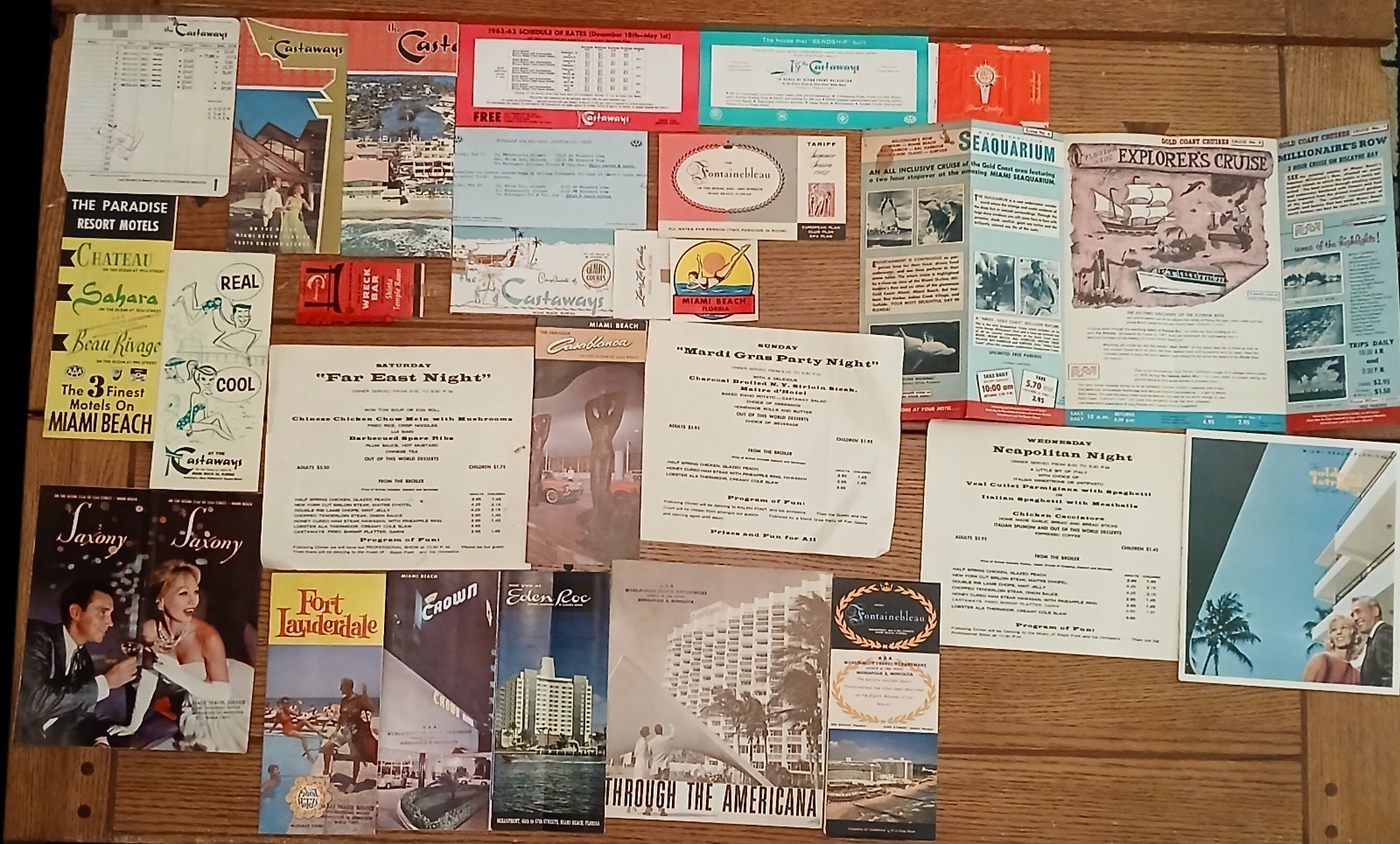 Travel Brochures and The CastAways Motel Miami Beach Florida