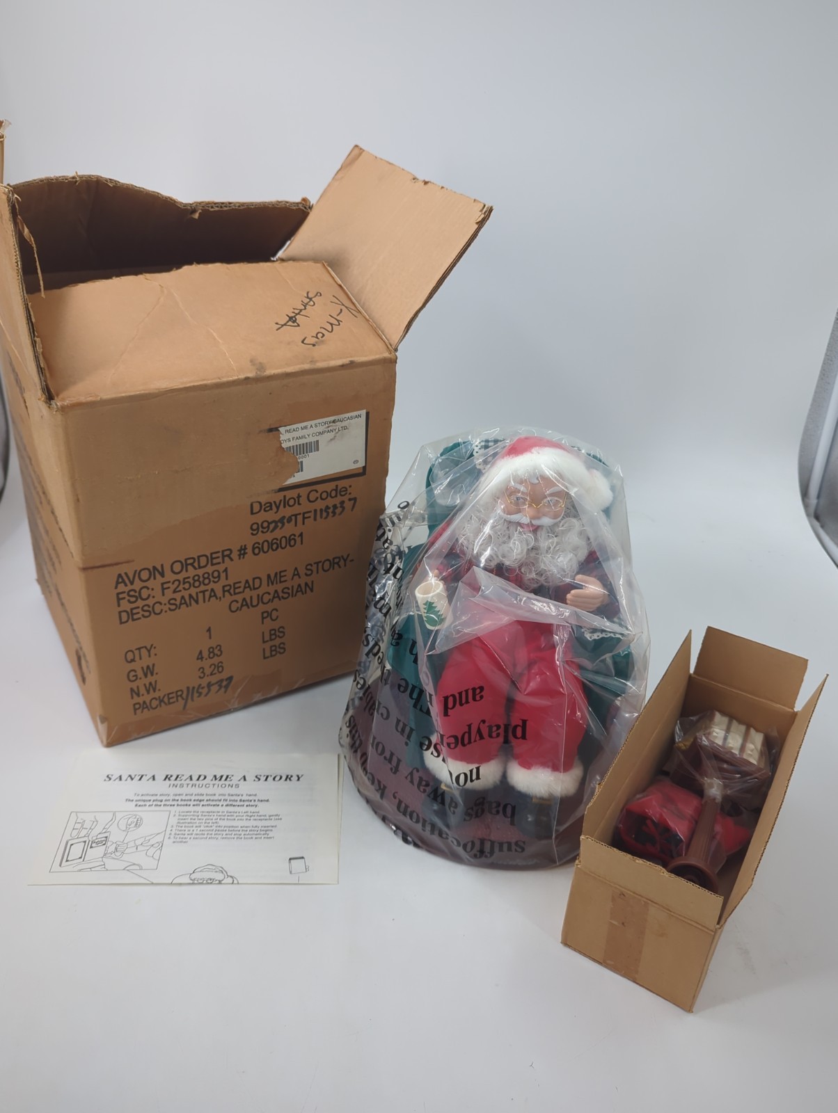 AVON VTG 1999 SANTA READ ME A STORY ANIMATED TALKING SANTA BOOKS COMPLETE New AVON VTG 1999 SANTA READ ME A STORY ANIMATED TALKING SANTA BOOKS COMPLETE New