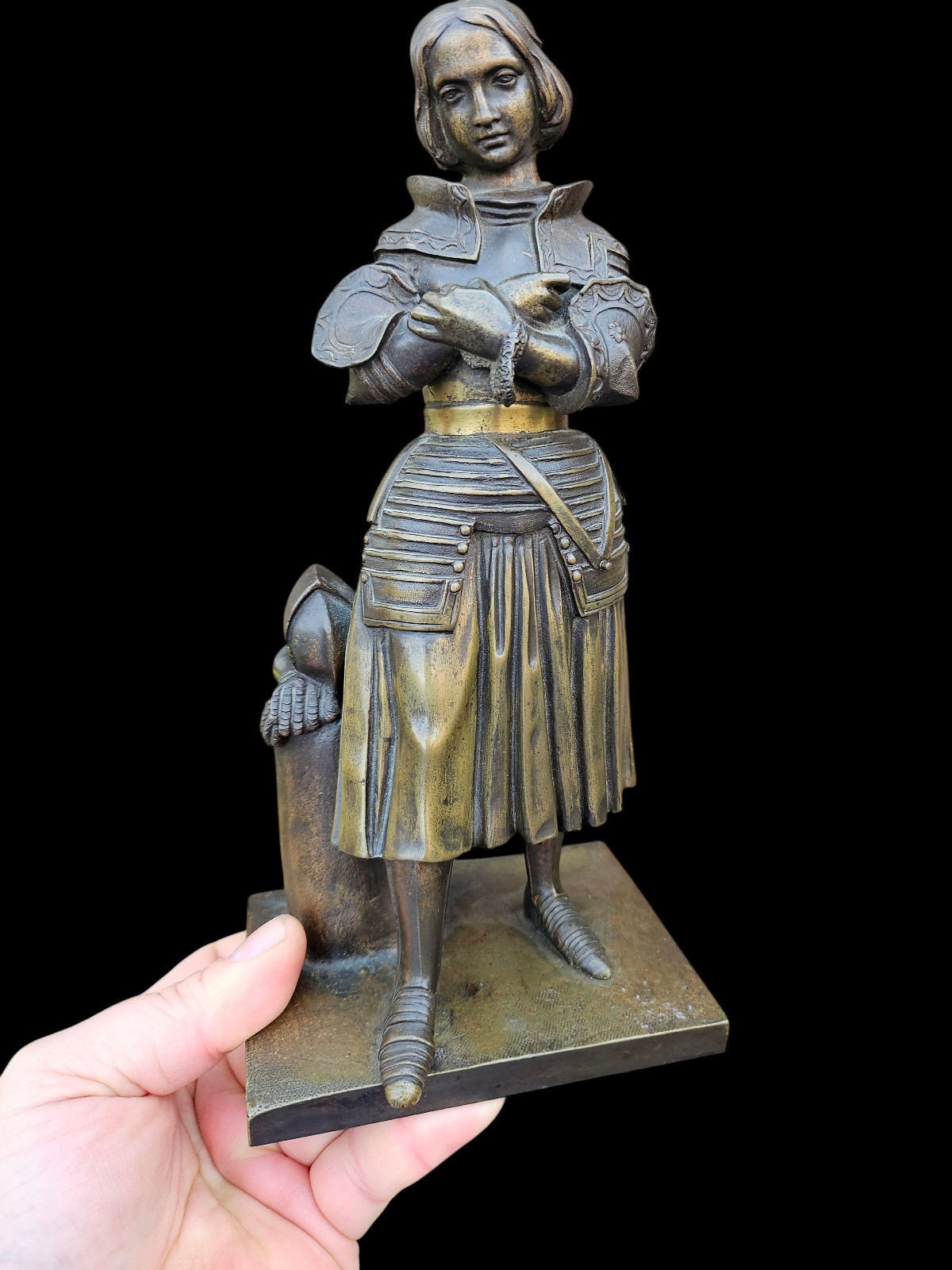 Antique bronze sculpture statue Saint JOAN OF ARC jeanne knight Antique bronze sculpture statue Saint JOAN OF ARC jeanne knight
