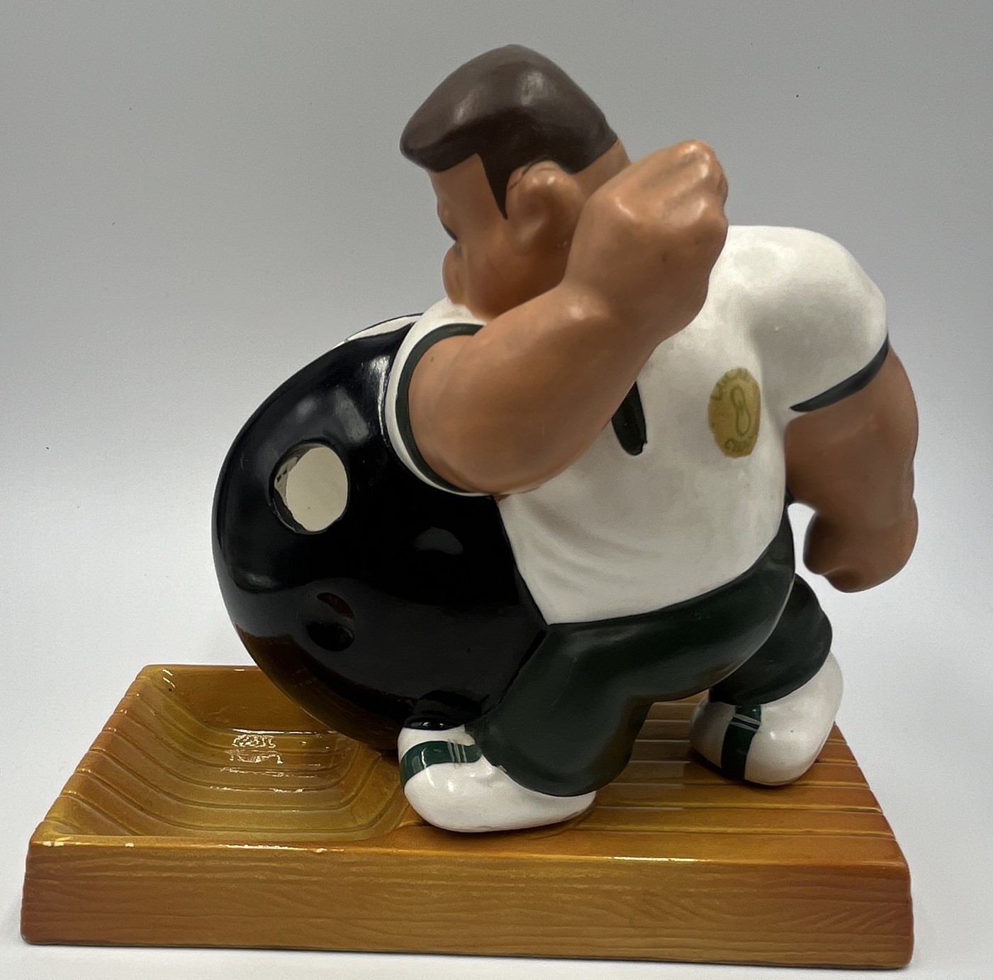 Vintage 1950s Fred A Kail Jr Lil Louie Bowling Ashtray Ceramic FAK Figurine 8.5” Vintage 1950s Fred A Kail Jr Lil Louie Bowling Ashtray Ceramic FAK Figurine 8.5”