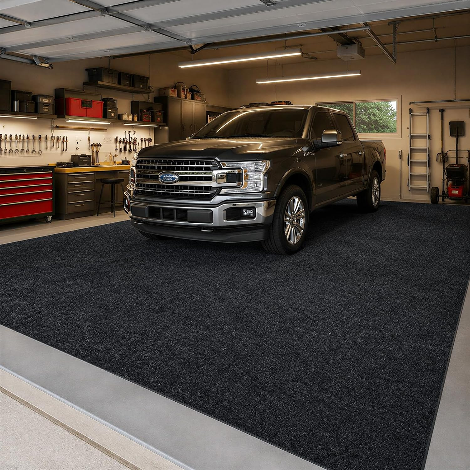 Garage Floor Mat Oil Spill Mat with Non-Slip Backing,7.4X8.4 Ft Garage Floor Mat Oil Spill Mat with Non-Slip Backing,7.4X8.4 Ft