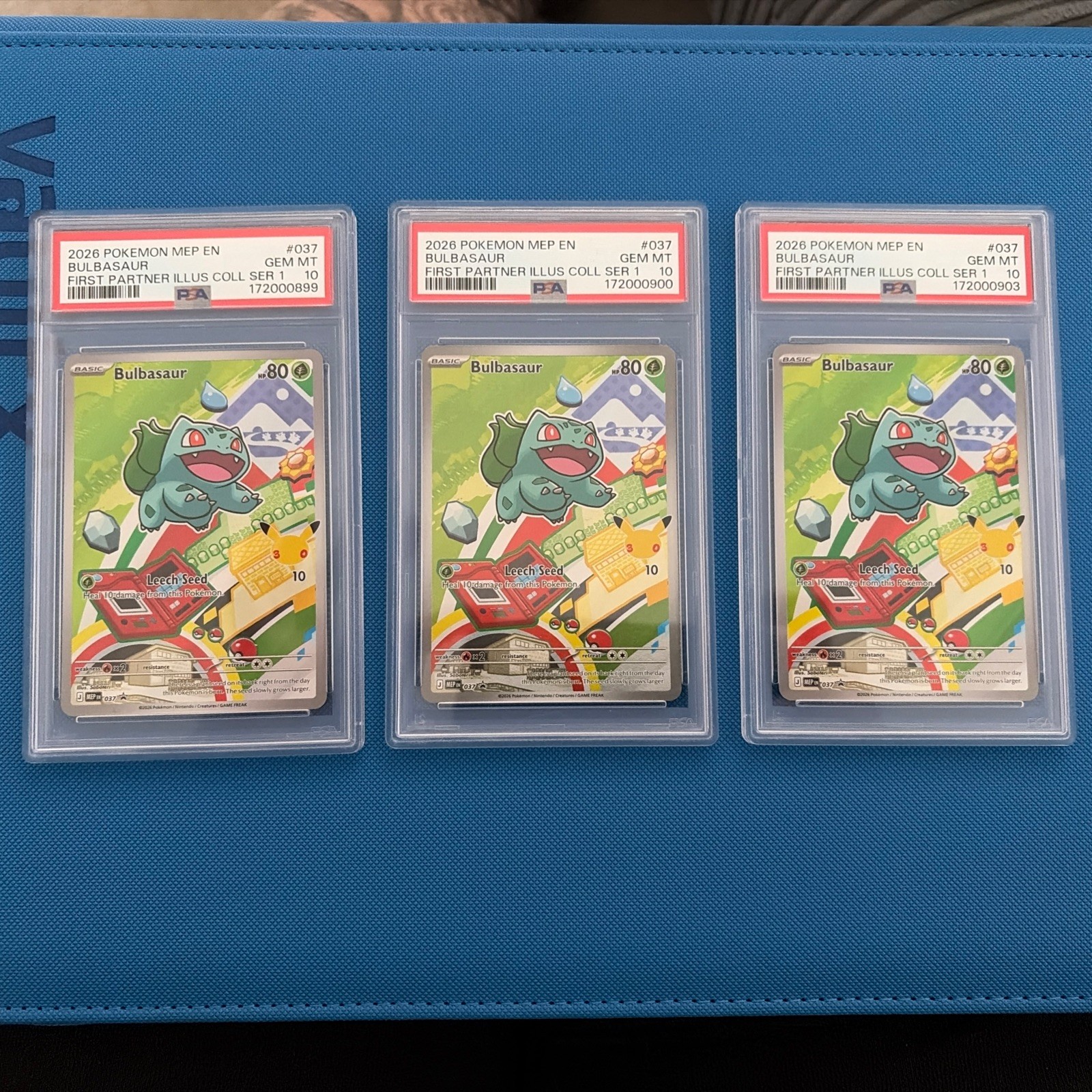 PSA 10 Bulbasaur First Partner Illustration Collection Series 1 MEP 037 Pokemon