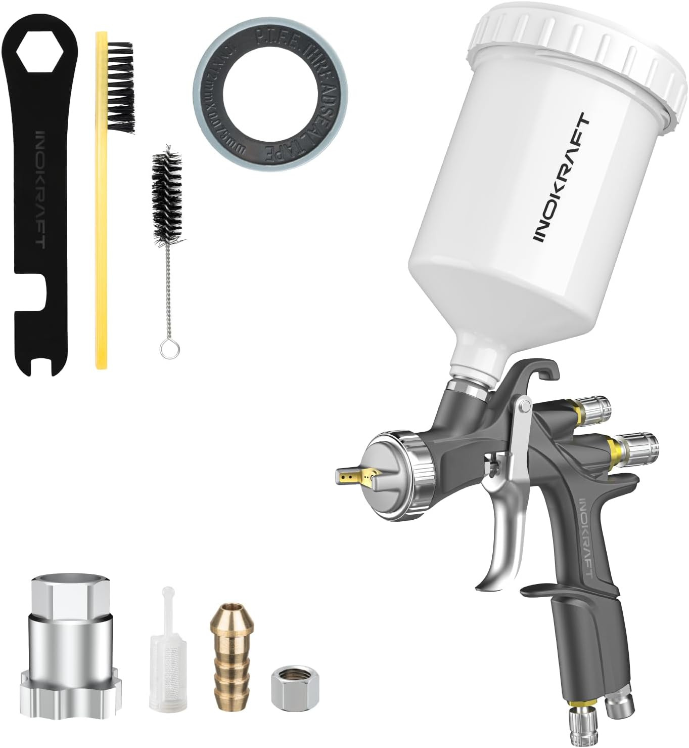 InoKraft D1 LVLP Spray Gun Kit 1.3mm Nozzle Paint Gun for Cars Home DIY InoKraft D1 LVLP Spray Gun Kit 1.3mm Nozzle Paint Gun for Cars Home DIY