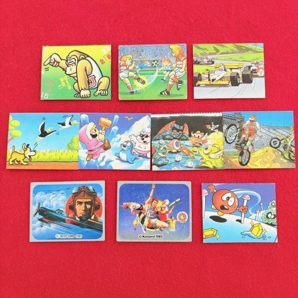 1985 Amada Famicom Menko Card Lot 10 Illustration Devil World Nintendo Vintage