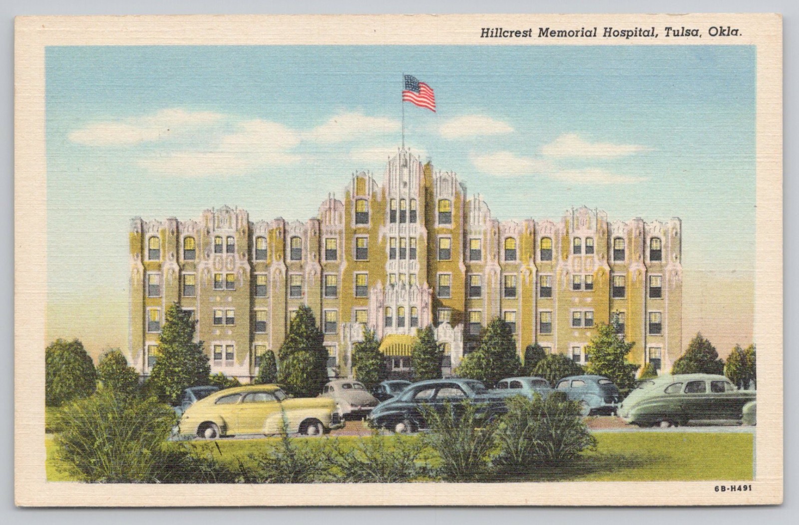 Hillcrest Memorial Hospital, Tulsa, Oklahoma OK linen UNP Postcard Hillcrest Memorial Hospital, Tulsa, Oklahoma OK linen UNP Postcard