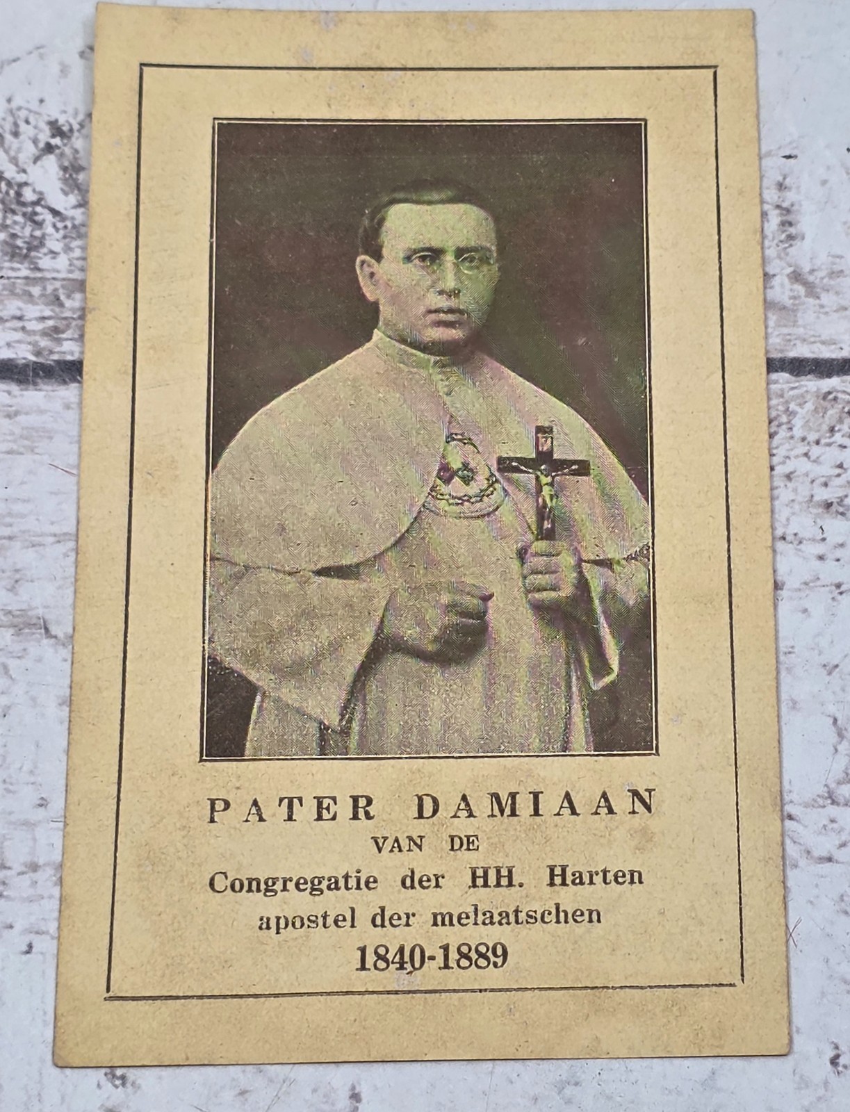 Vintage St. Damien of Molokai Portrait Card - Apostle of the Lepers 1840-1889