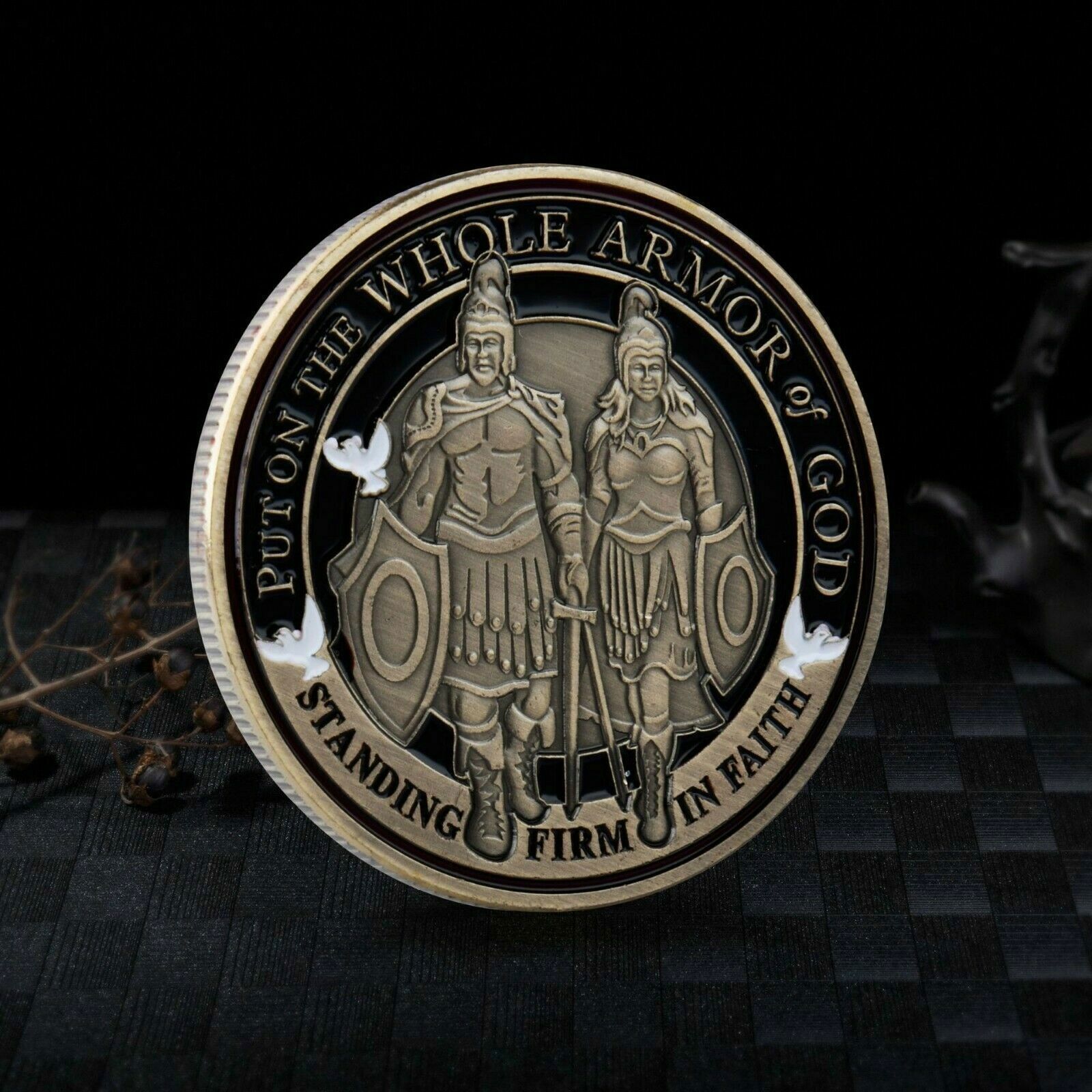 10pc Put on the Whole Armor of God Commemorative Coins Collection Challenge Coin