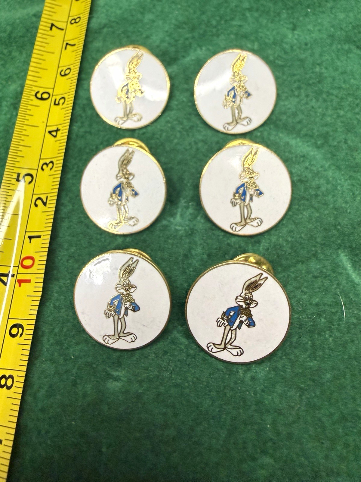Warner Bros Bugs Bunny Enamel Lapel Pin Lot of 6 Looney Tunes