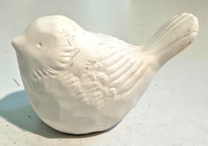 WHITE BIRD FROM JAPAN BISQUE FIGURE VINTAGE