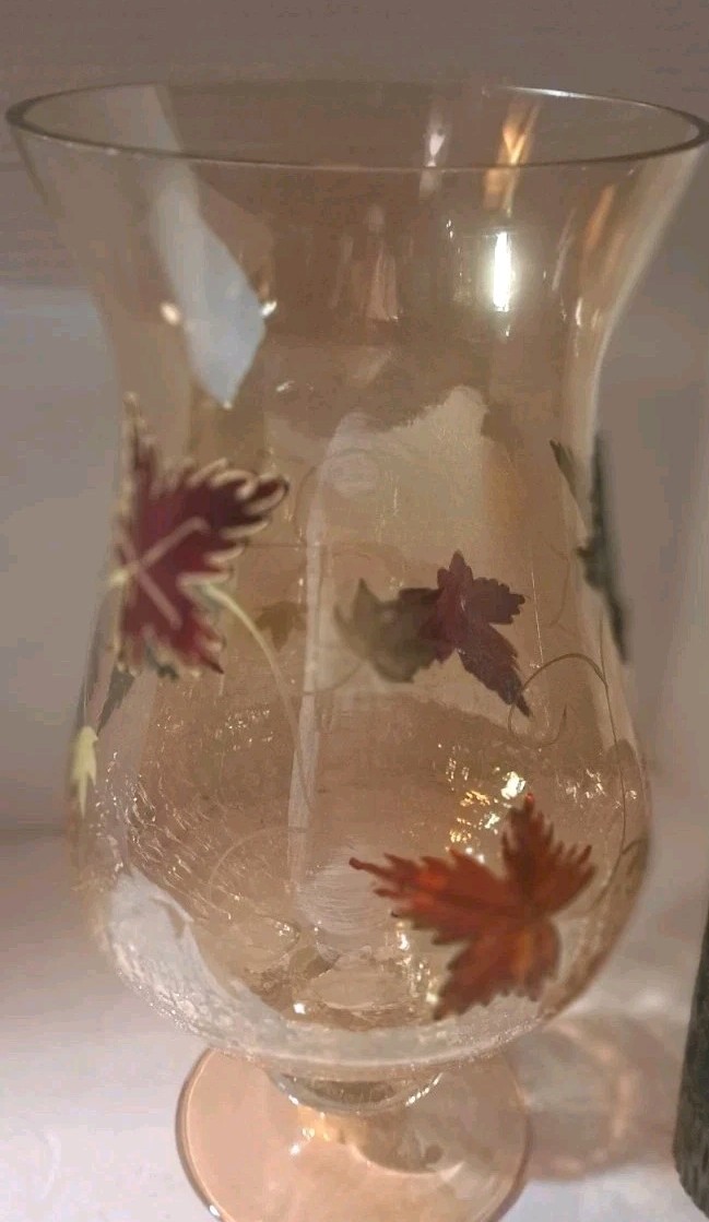 Vantage Beautiful Hurricane Candle Base With Crackled Base Beautiful Candle... Vantage Beautiful Hurricane Candle Base With Crackled Base Beautiful Candle...