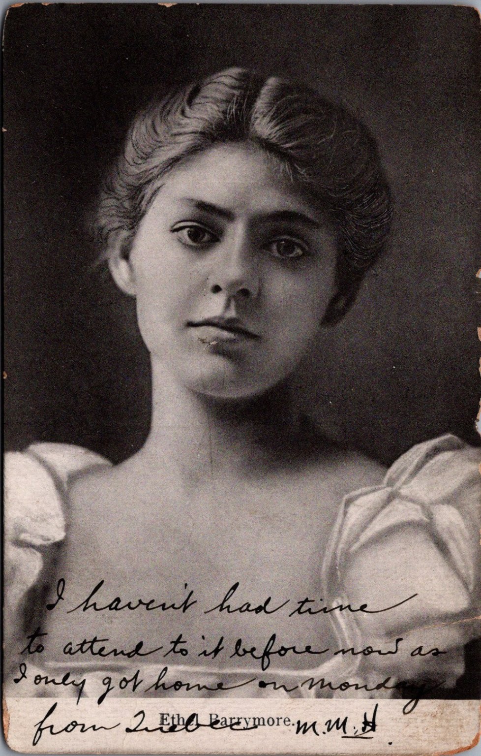 Ethel Barrymore RPPC Postcard 1908 Georgian Bay Sent to Rochester NY Ethel Barrymore RPPC Postcard 1908 Georgian Bay Sent to Rochester NY