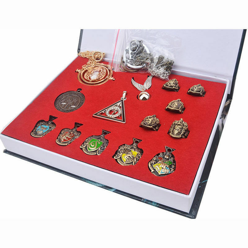 New 14 PCS  Harry Potter wand Magical wands rings necklace decorate Gift cosplay