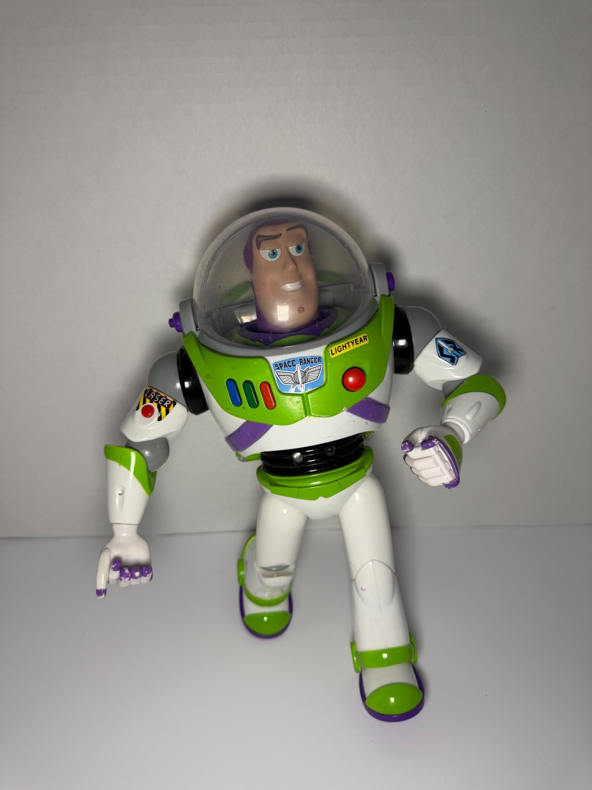 12 inch Toy Story Buzz Lightyear Thinkway Toys Tested Partially Working 12 inch Toy Story Buzz Lightyear Thinkway Toys Tested Partially Working