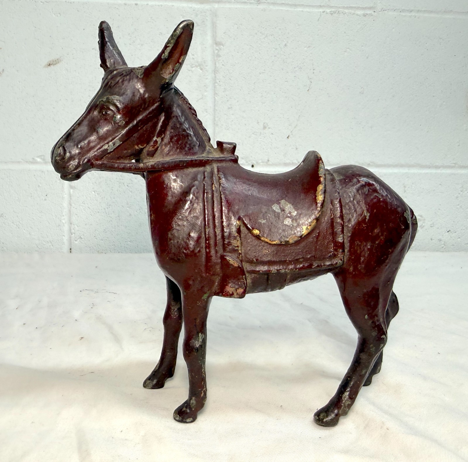 Antique 1920\'s AC Williams Hand Painted Cast Iron donkey coin penny Still Bank Antique 1920\'s AC Williams Hand Painted Cast Iron donkey coin penny Still Bank
