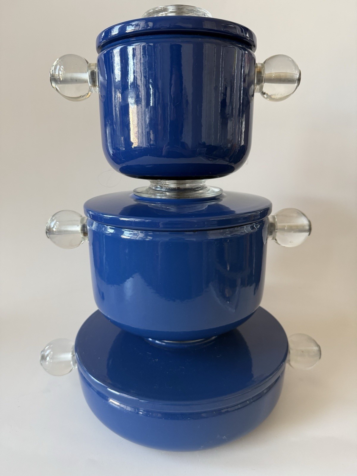 Vintage Cathrineholm Norway Blue Enamel Cookware Vintage Cathrineholm Norway Blue Enamel Cookware