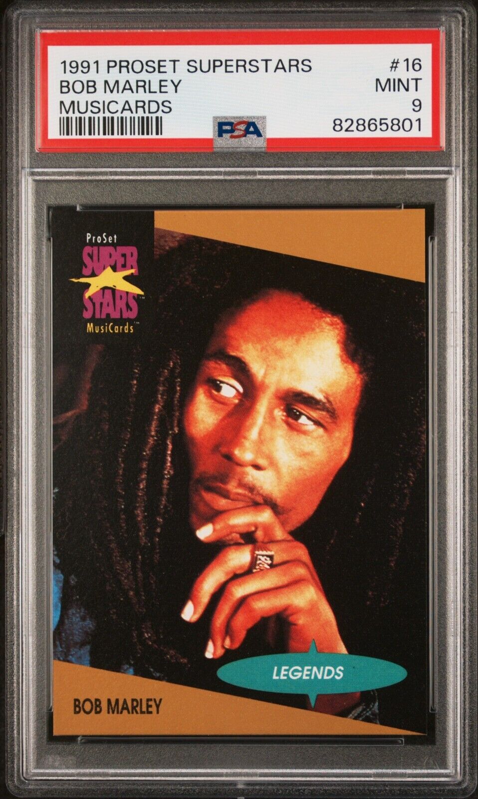 1991 Proset Superstars Bob Marley Musicards PSA 9 Graded MINT #16 Legends RARE