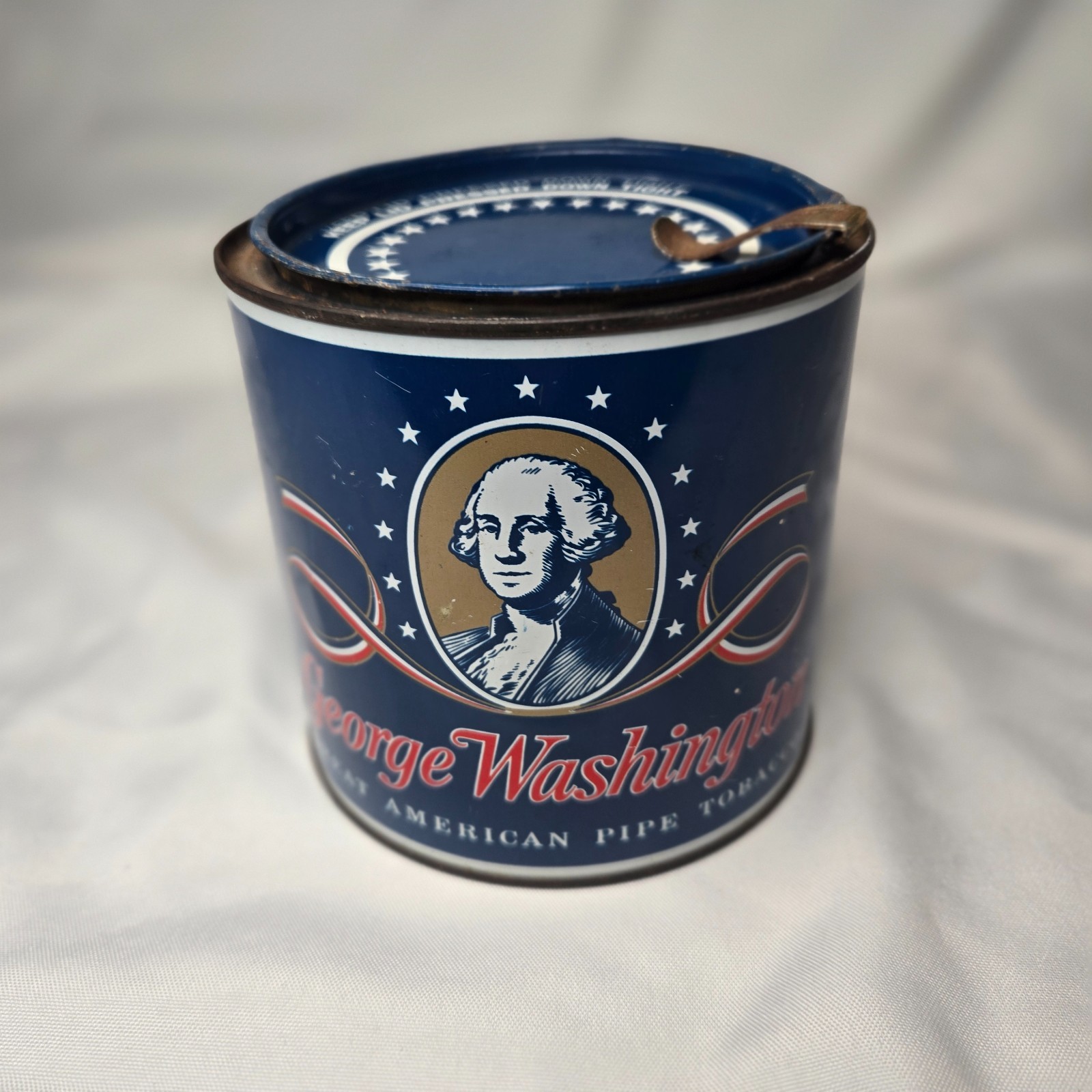 Vintage 1950s George Washington Pipe Tobacco Tin RJ Reynolds Dr Grabow Coupon Vintage 1950s George Washington Pipe Tobacco Tin RJ Reynolds Dr Grabow Coupon